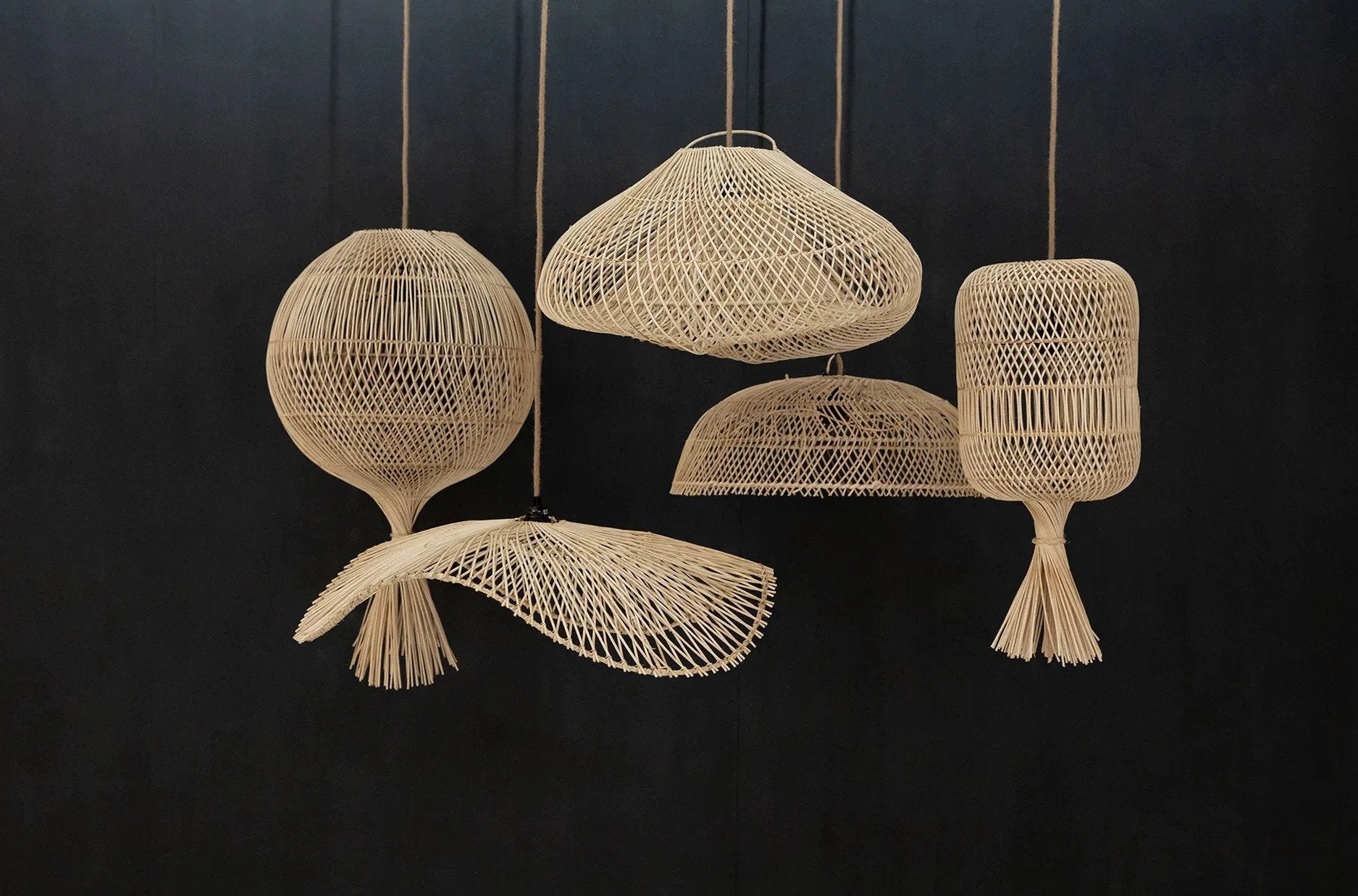 De Dumpling Hanglamp / Vloerlamp - Naturel - L by Bazar Bizar Antwerp