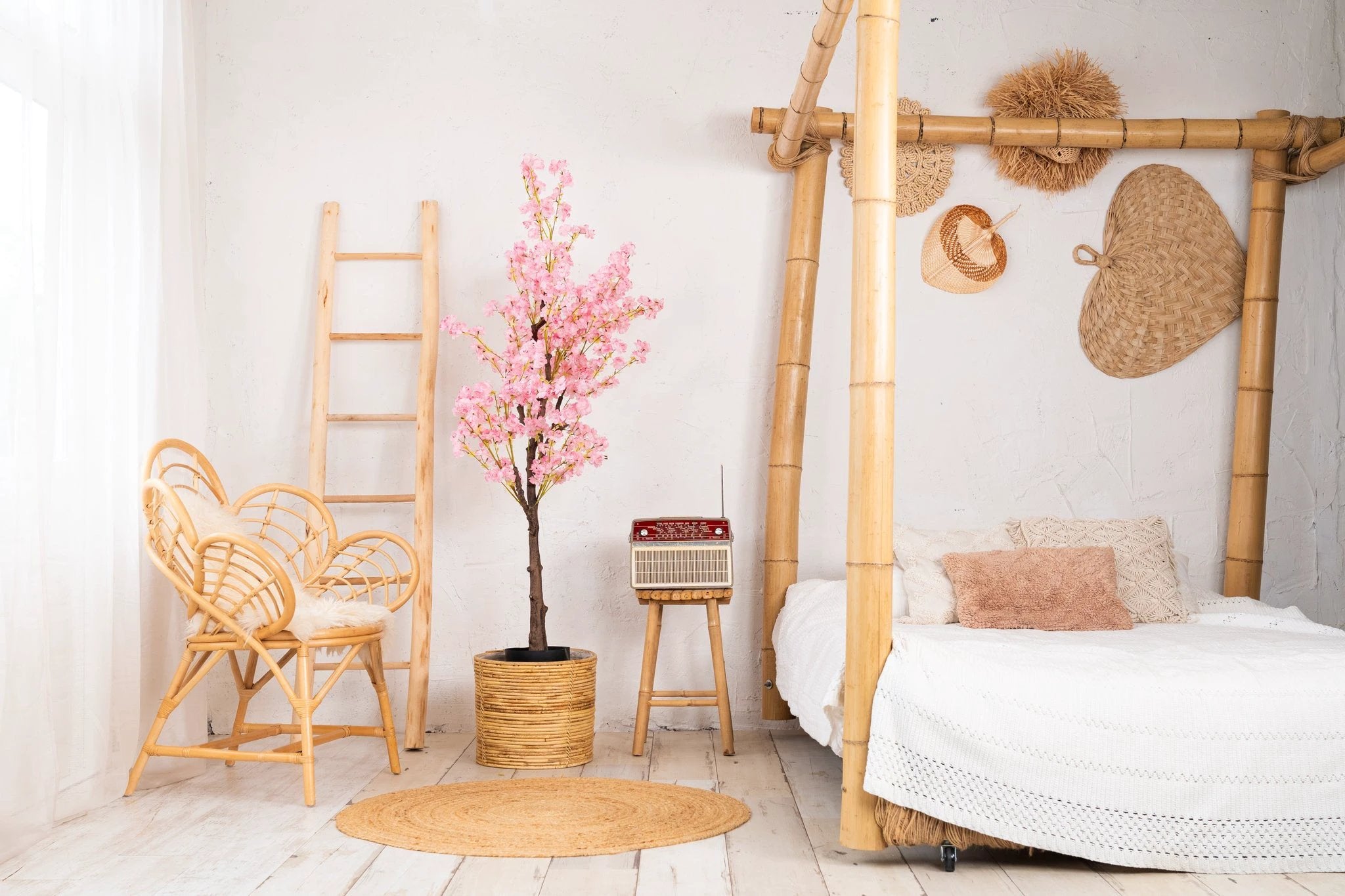 Kunstplant bloesem roze deluxe 150cm by NeverLeafs