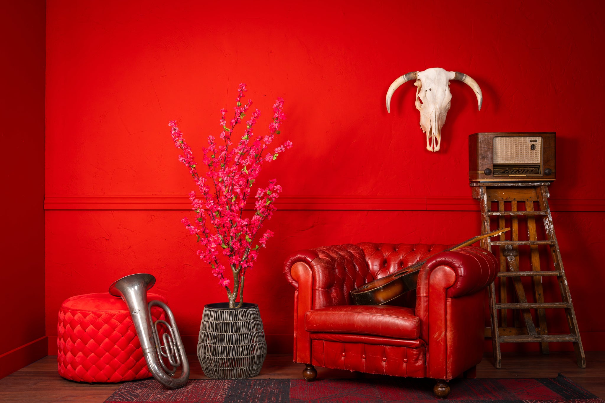 Kunstplant bloesem roze 150cm