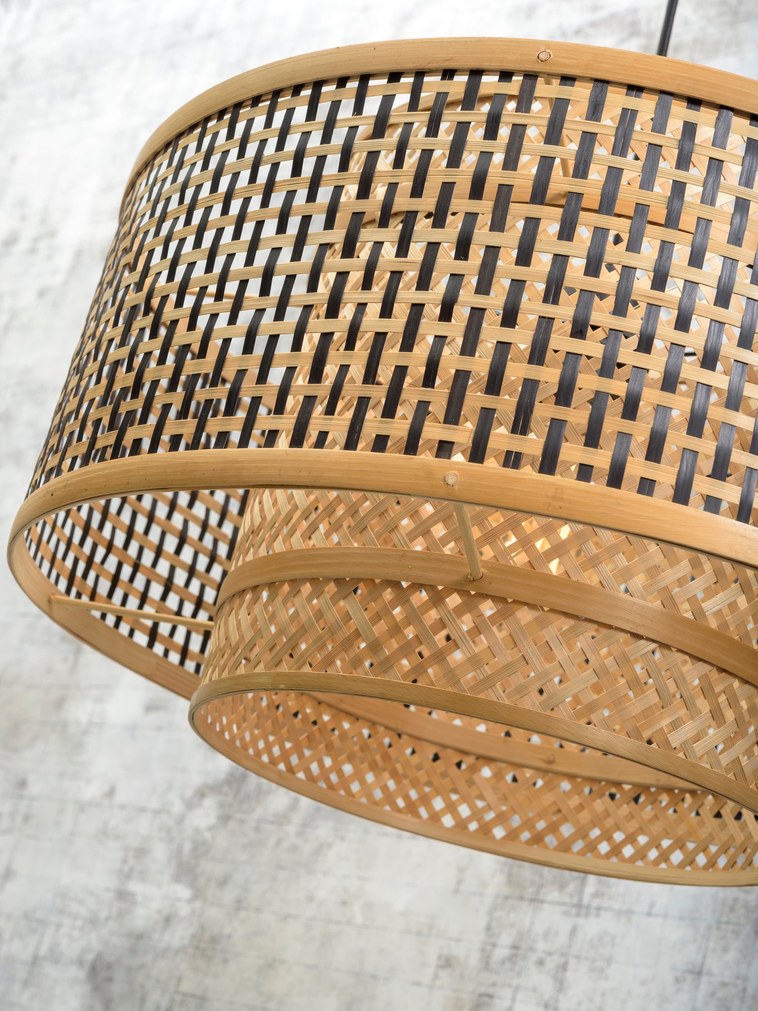 Hanglamp Bhutan - Bamboe/Zwart - Ø50cm