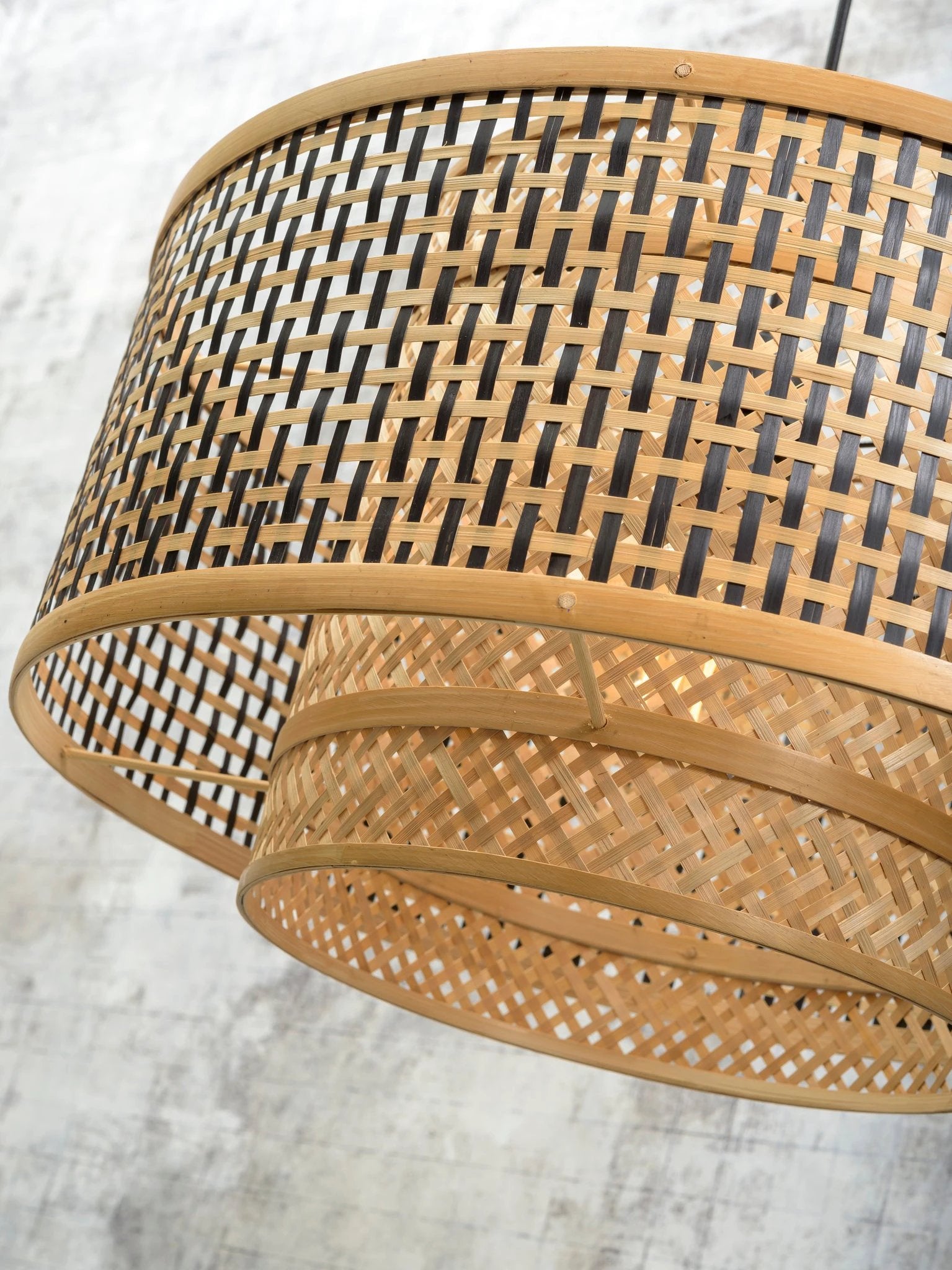 Hanglamp Bhutan - Bamboe/Zwart - Ø50cm by GOOD&MOJO