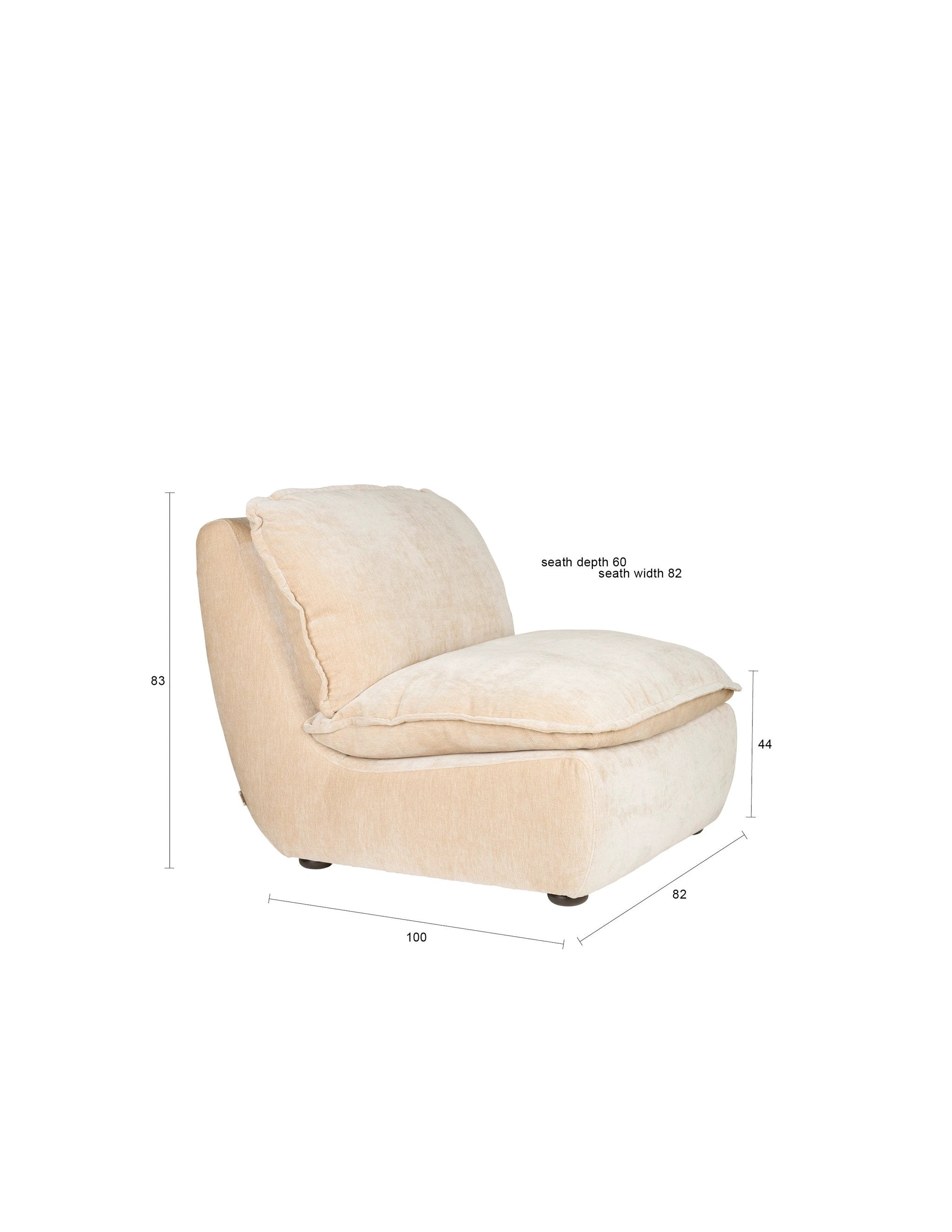 Fauteuil Radley Beige by Dutchbone