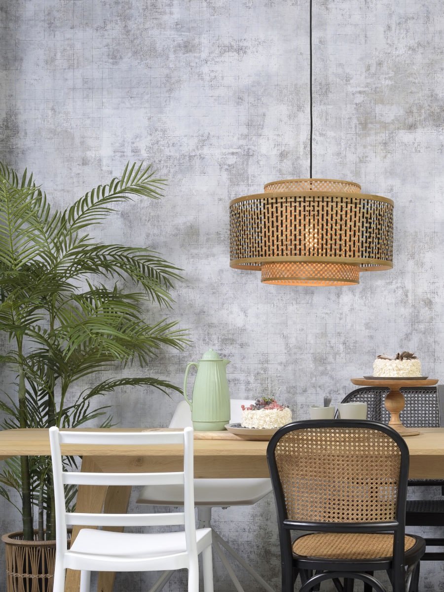 Hanglamp Bhutan - Bamboe/Zwart - Ø50cm