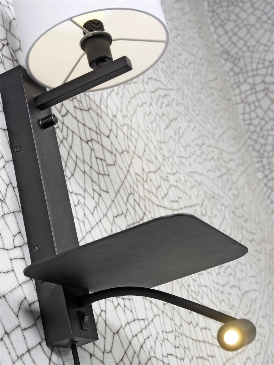 Wandlamp Florence - Wit/Zwart - 24x22x52cm by it's about RoMi