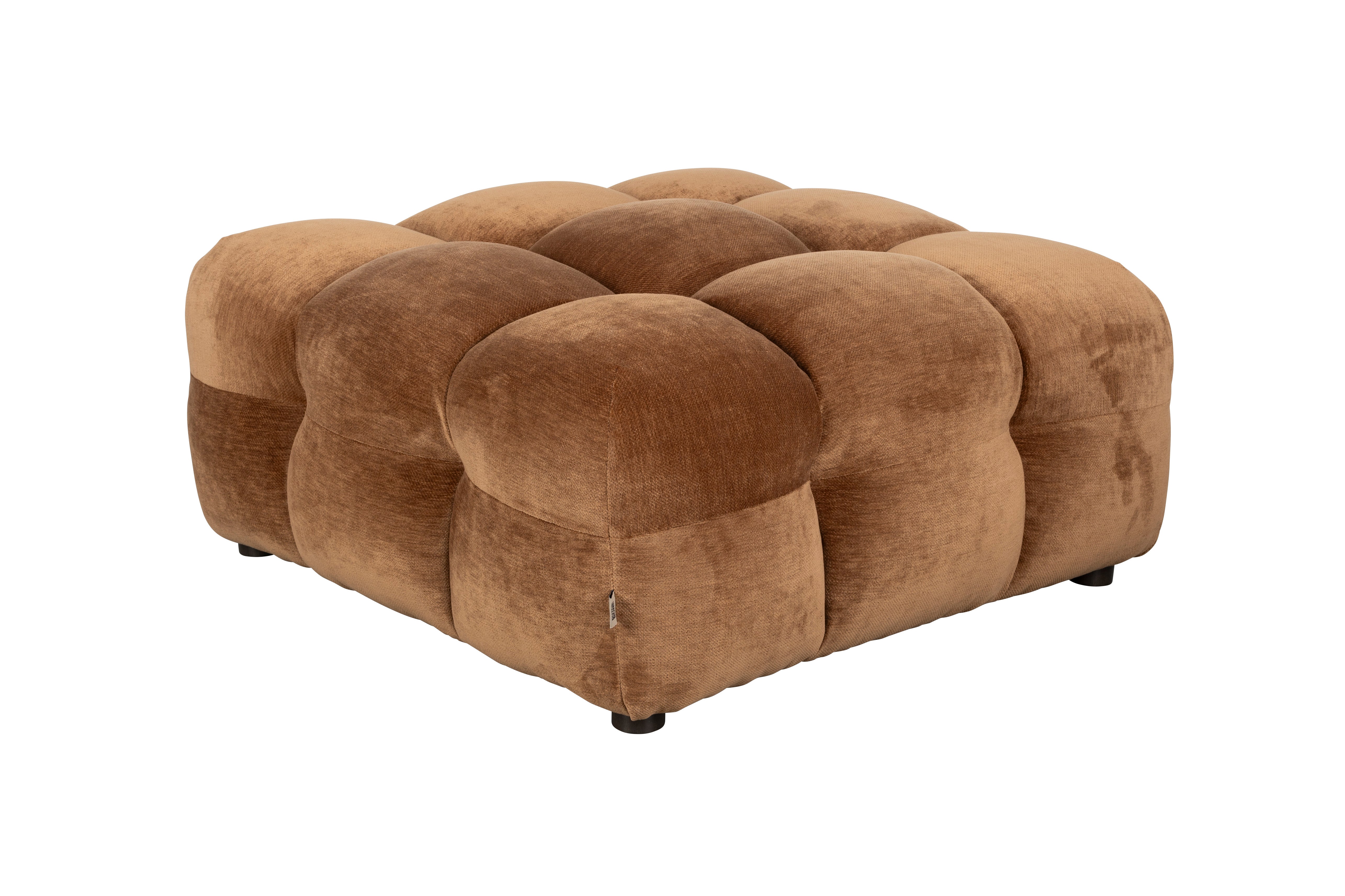 Hocker Hackman Velours Cognac