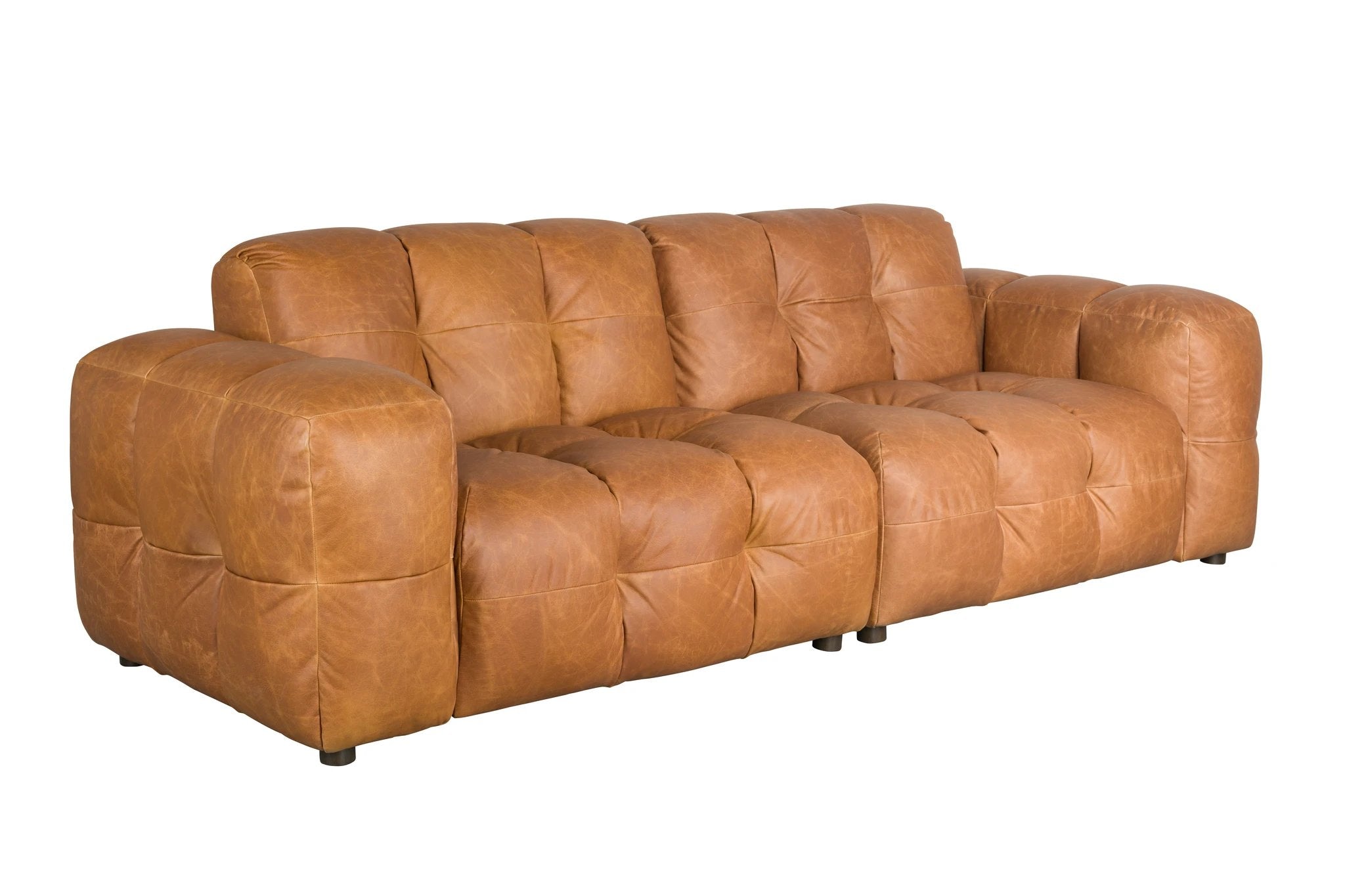 Bankstel Hackman 3-Seater Leather Cognac by Dutchbone