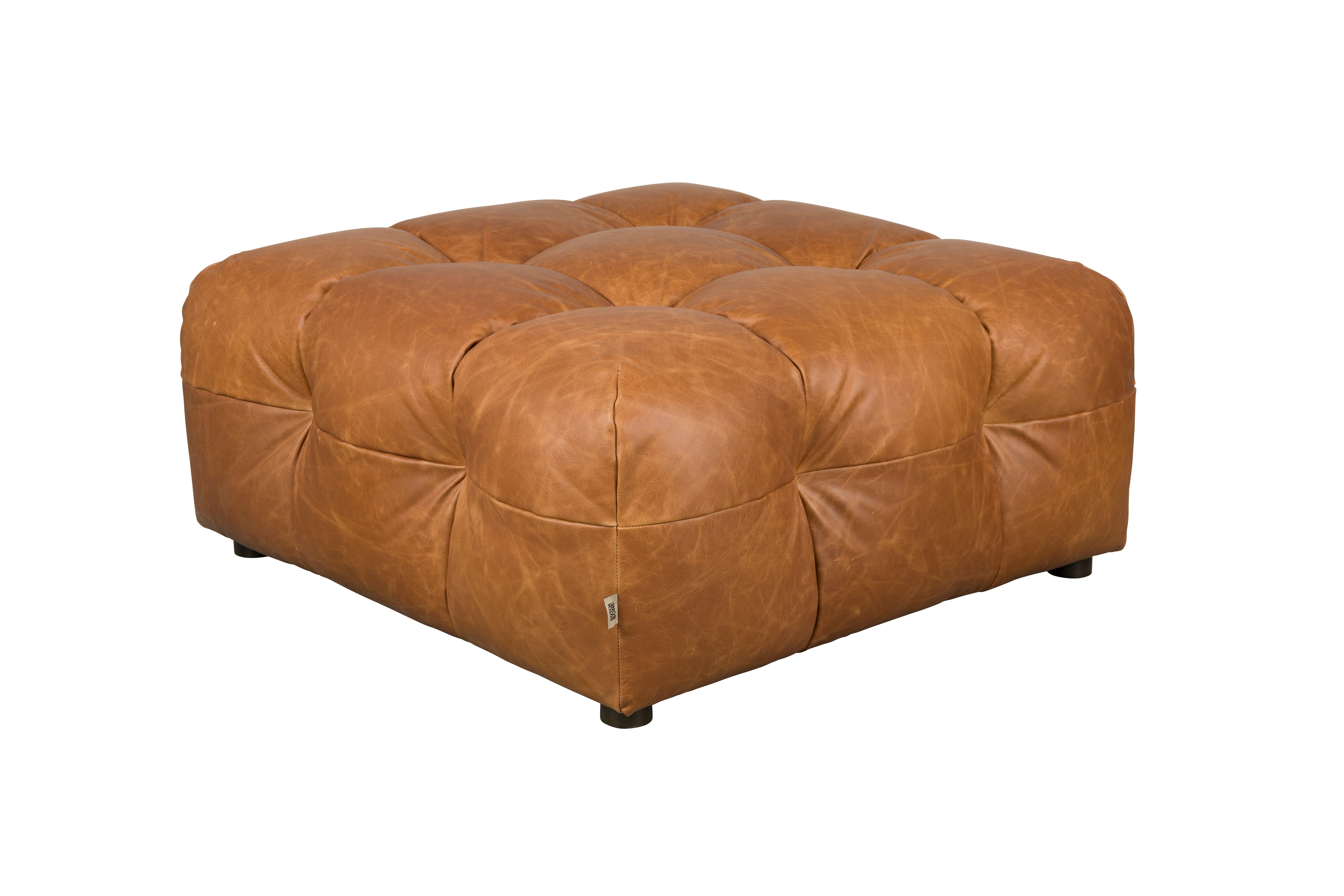 Hocker Hackman Leather Cognac