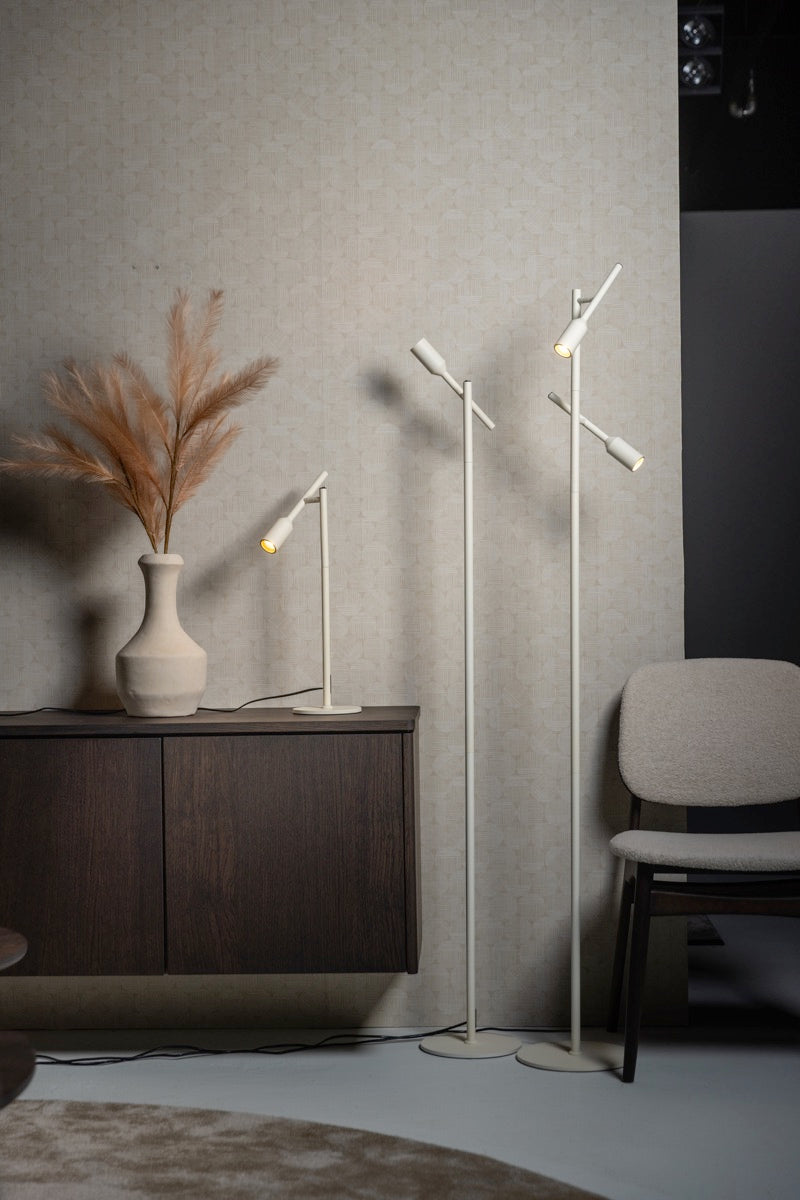 Vloerlamp Dirk 2LT creme