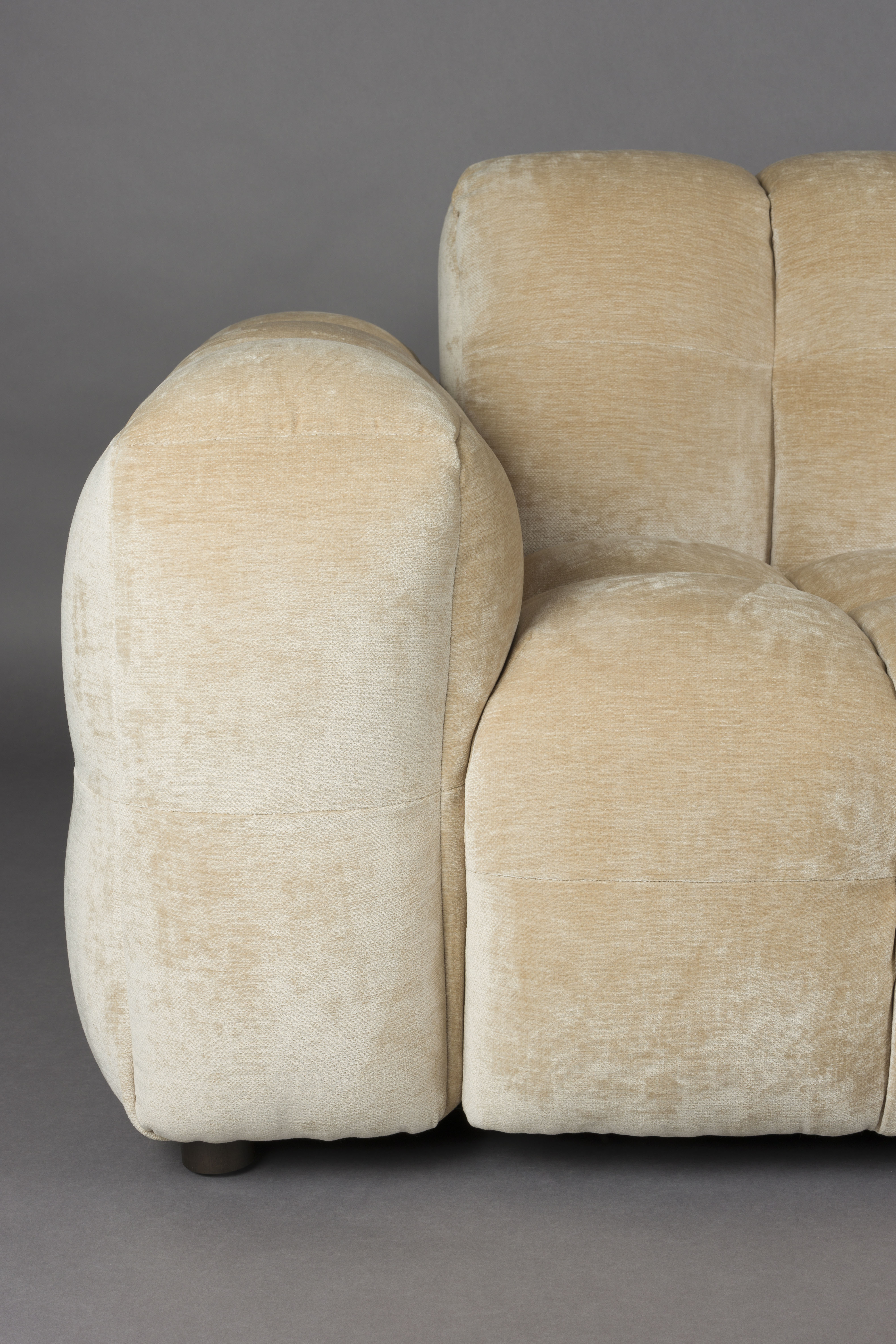 Sofa Hackman 4,5-Seater Velours Beige