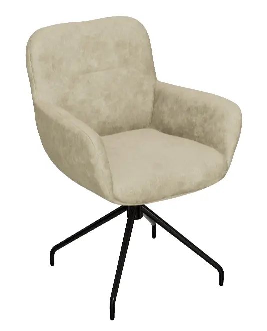 Eetkamerstoel Helsinki Draai | Stella Naturel | Black by Moods Collection
