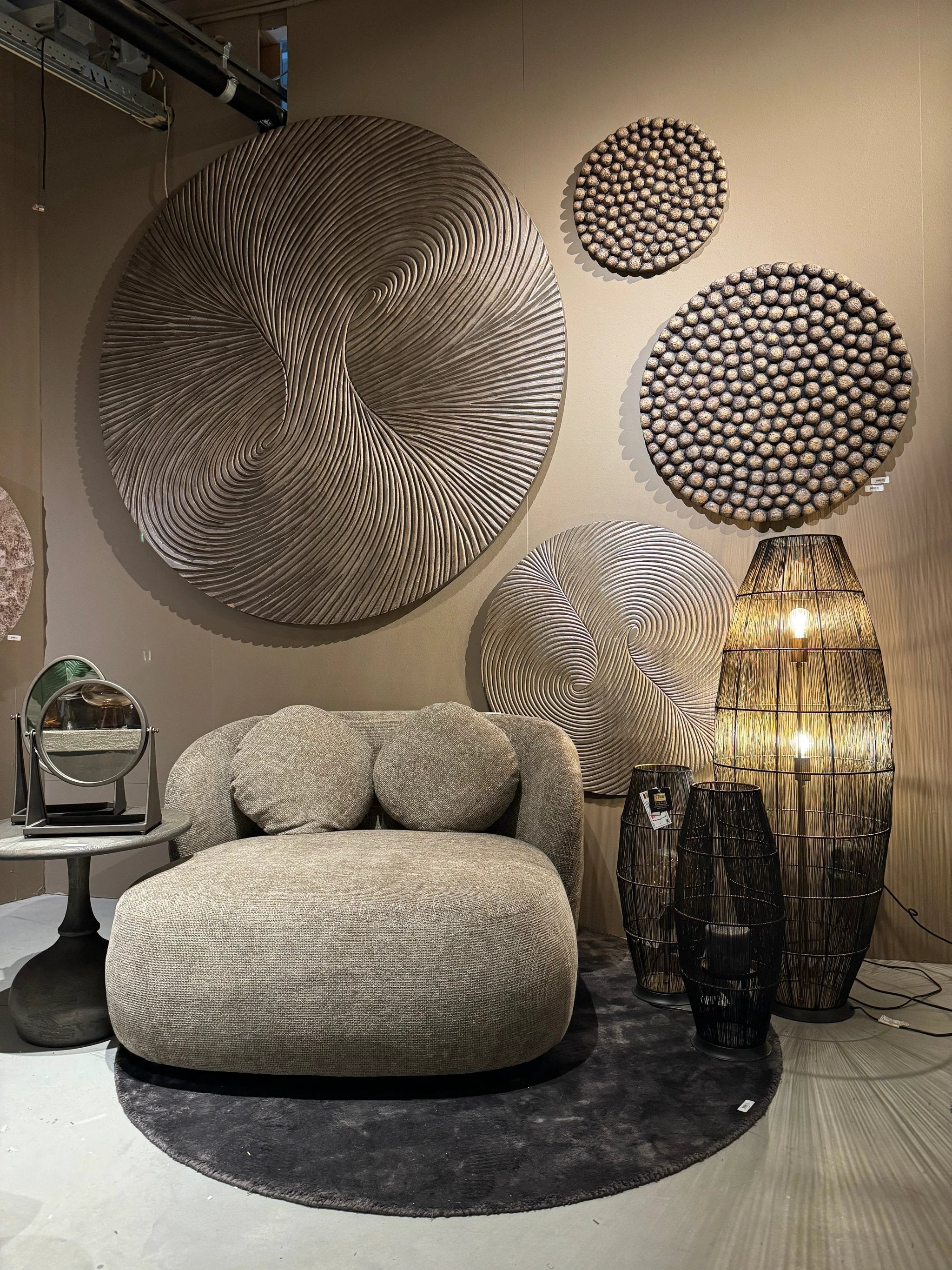 Aphrodite Taupe loveseat by PTMD