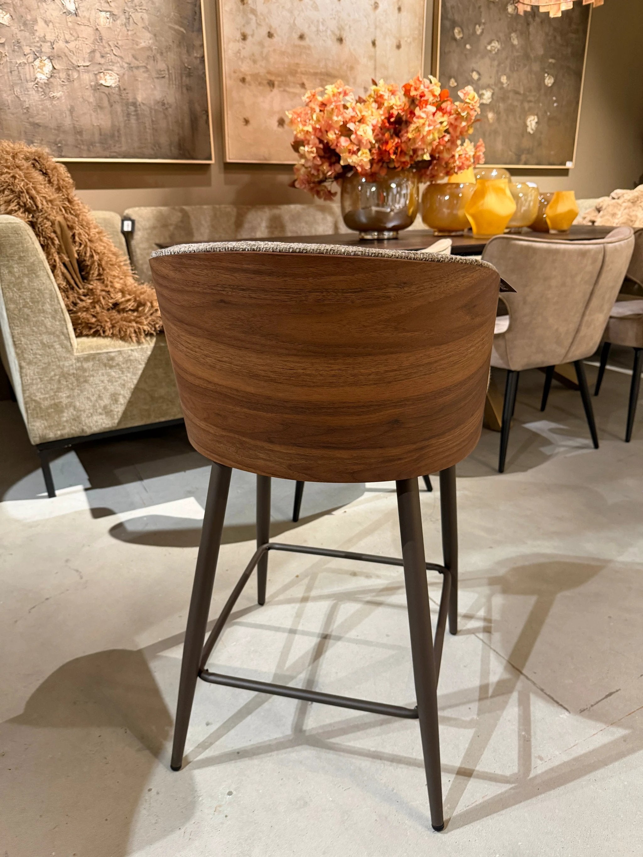 Barstoel Bosca Barstoel Beige (set van 2) by PTMD