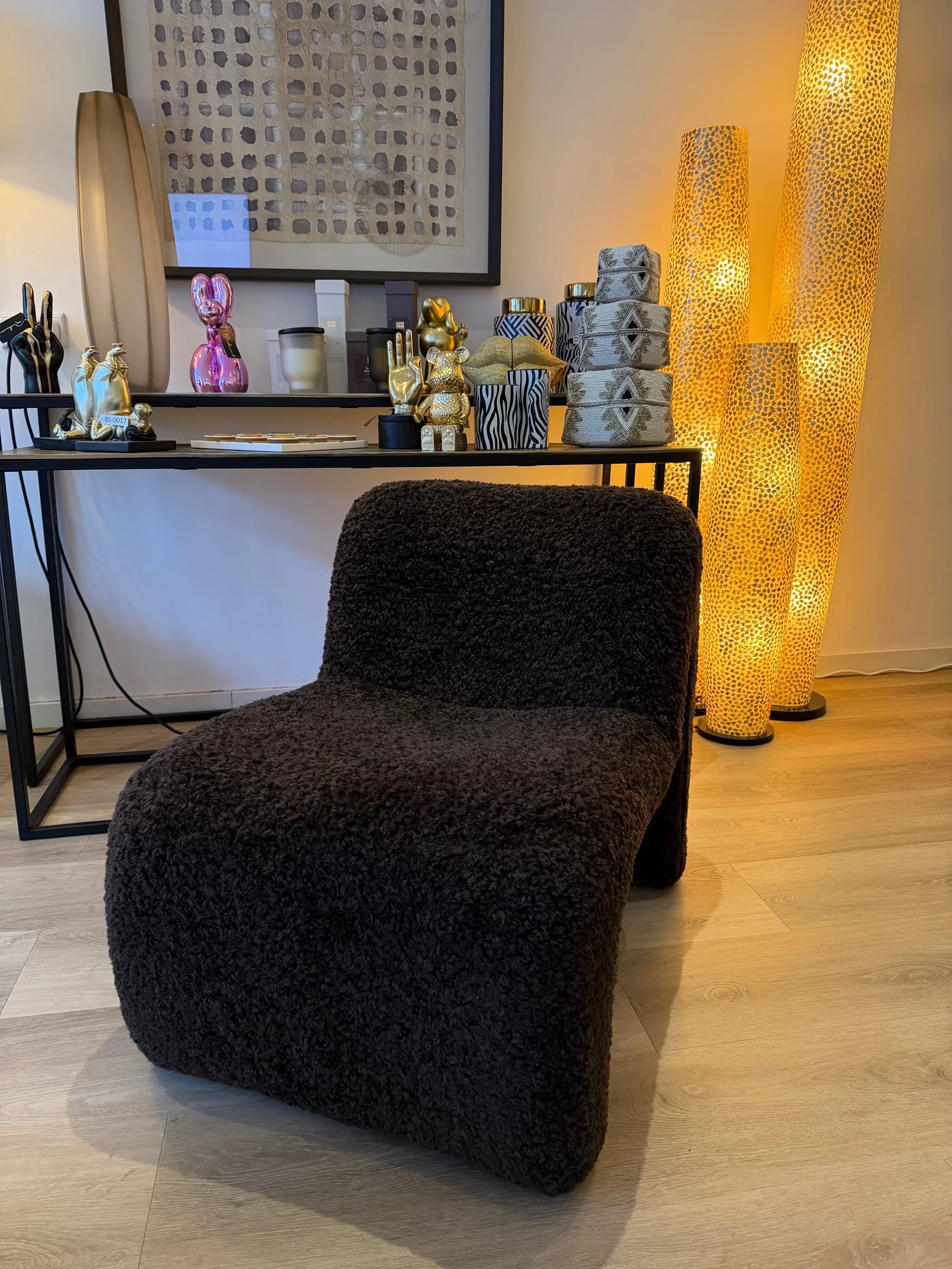 Oslo fauteuil teddy koffie by PTMD