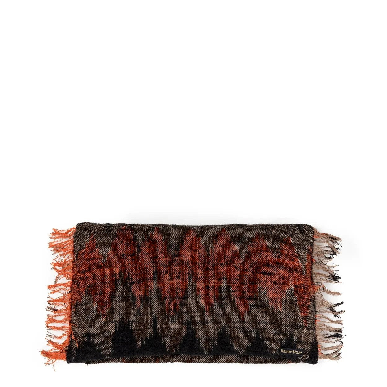 De Oh My Gee Kussenhoes - Zwart Oranje - 30x50 by Bazar Bizar Antwerp