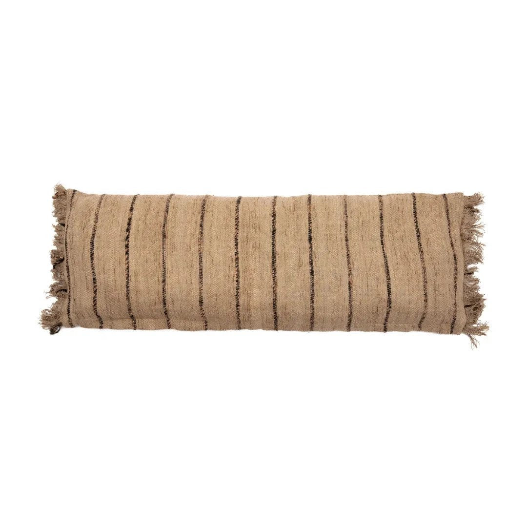 De Oh My Gee Kussenhoes - Beige Black - 35x100 by Bazar Bizar Antwerp
