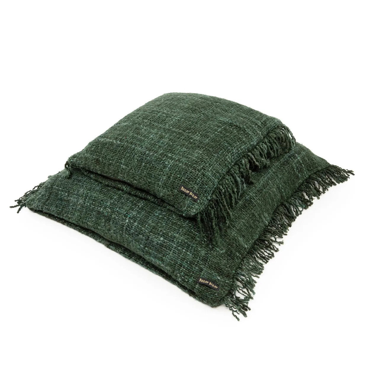 De Oh My Gee Kussenhoes - Donkergroen - 60x60 by Bazar Bizar Antwerp