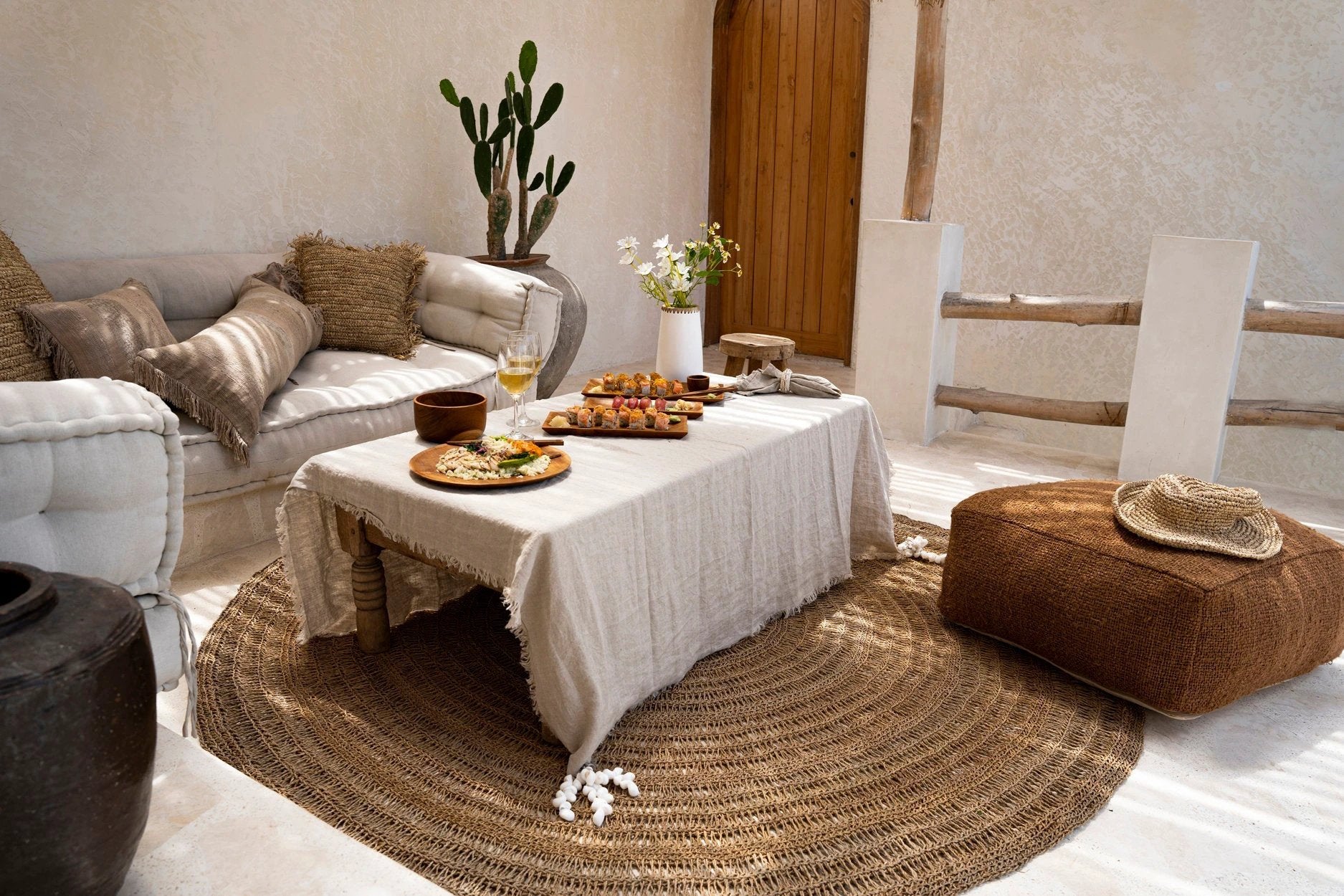 Het Linnen Tafelkleed - Beige - 150x250 by Bazar Bizar Antwerp