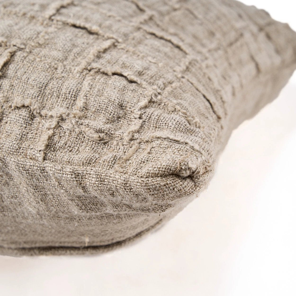 Kussenhoes De Linnen Damier - Naturel - 50x50cm by Bazar Bizar Antwerp