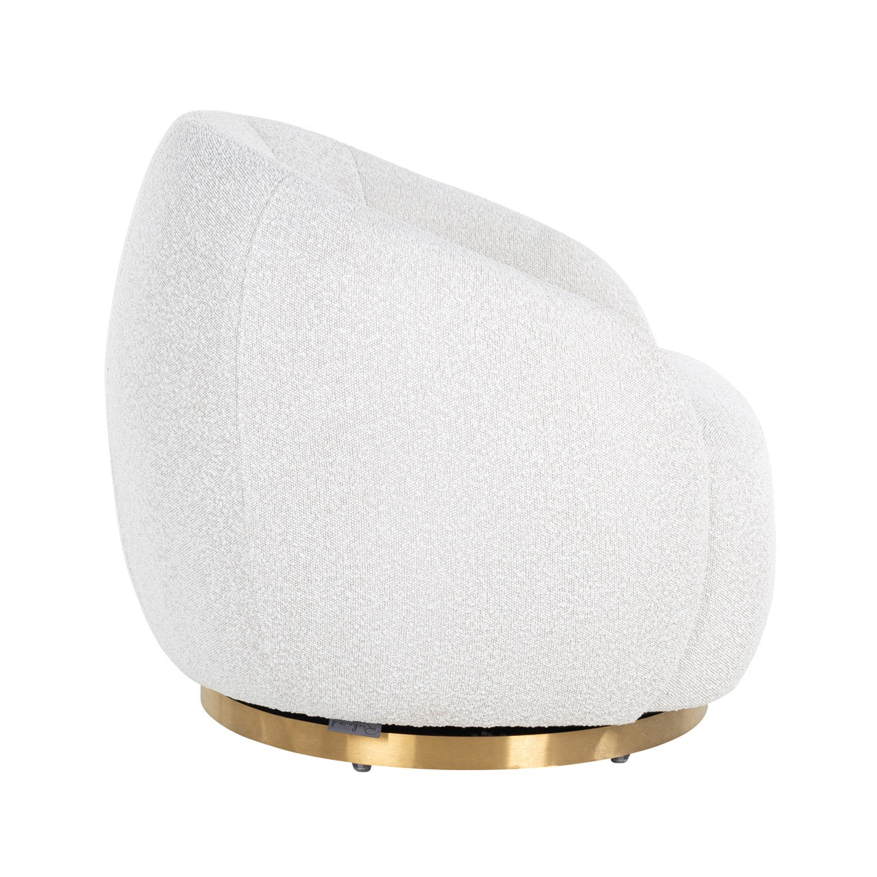 Draaifauteuil Jago White Bouclé