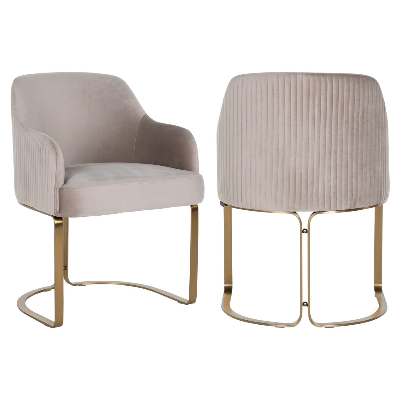 Eetkamerstoel Hadley Khaki Velvet (brandvertragend)