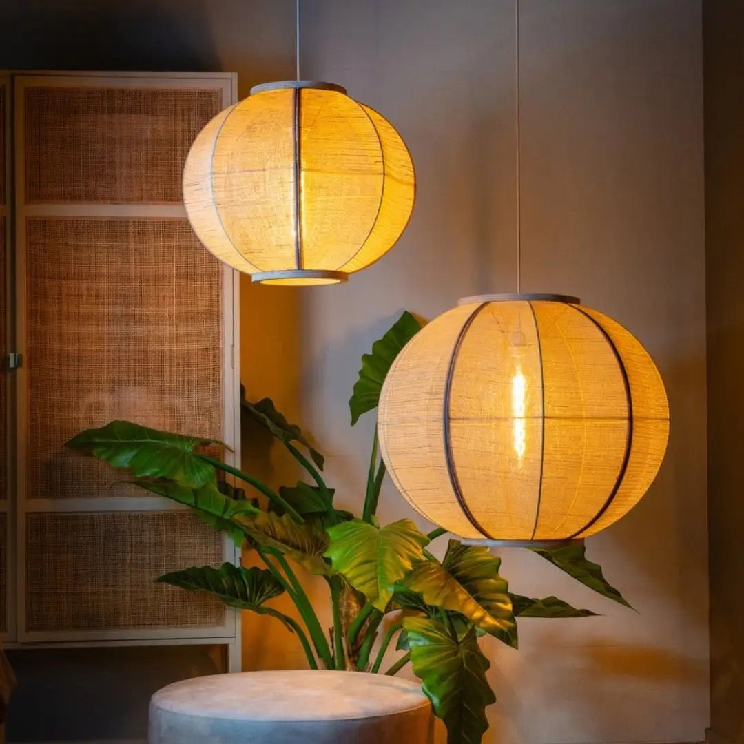 Hanglamp Fabric Sand Ø68