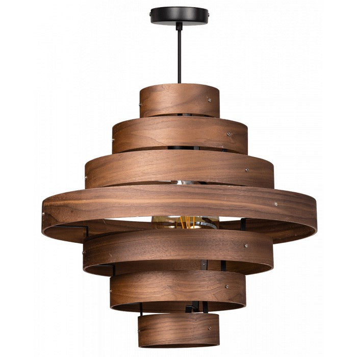 Hanglamp Walnut 7 rings