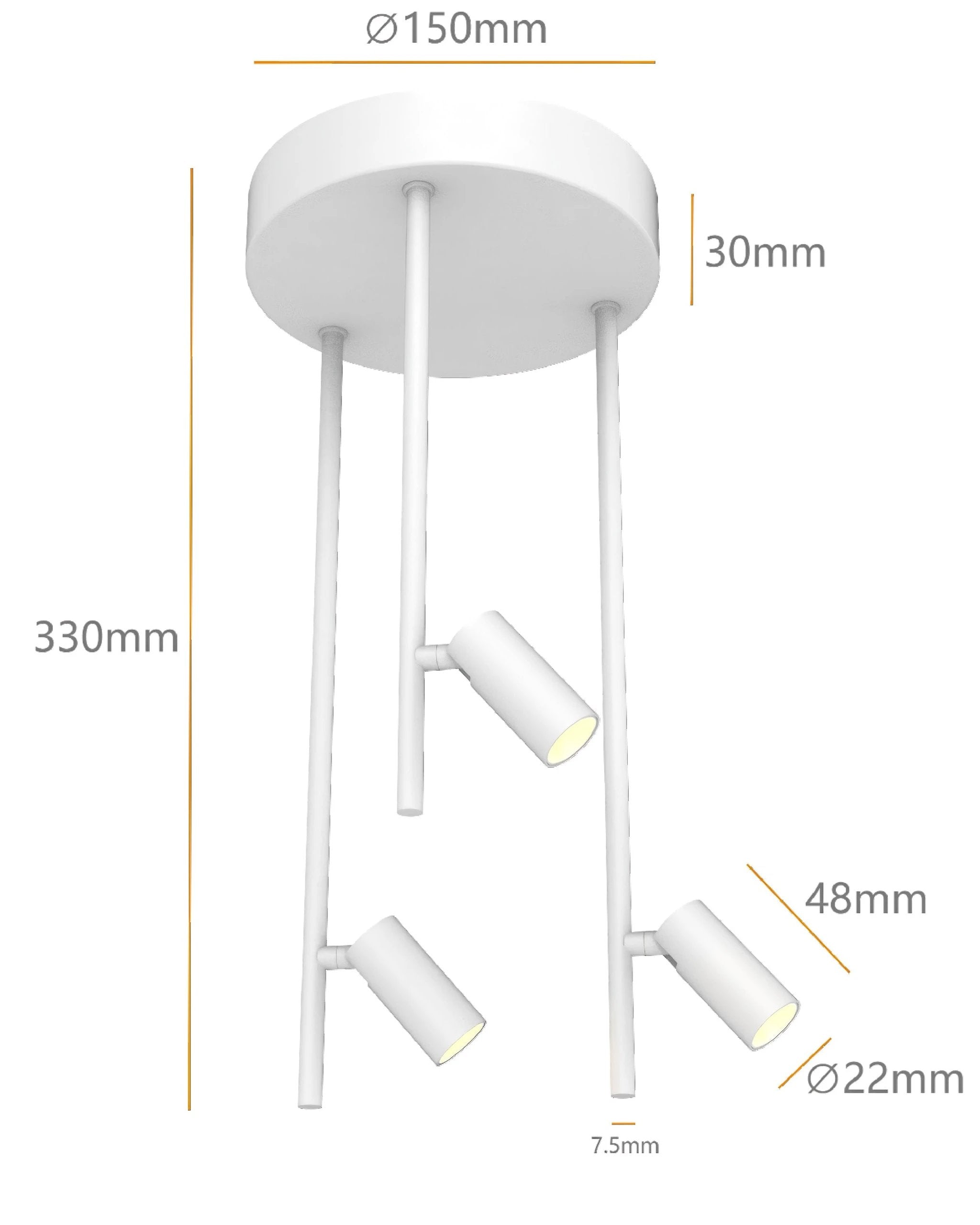 Plafondlamp Minora 3x led white by ETH