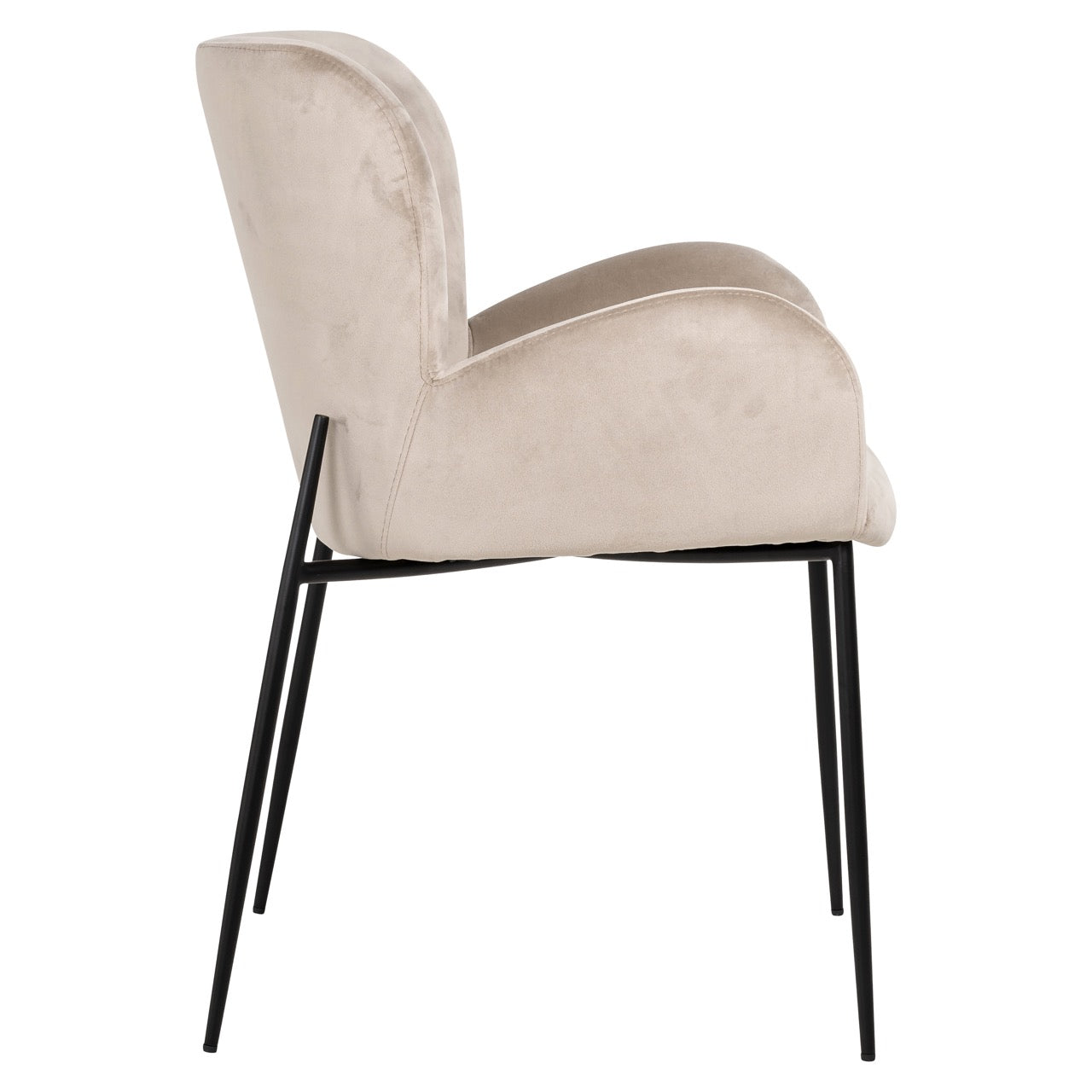 Eetkamerstoel Amber khaki velvet brandvertragend