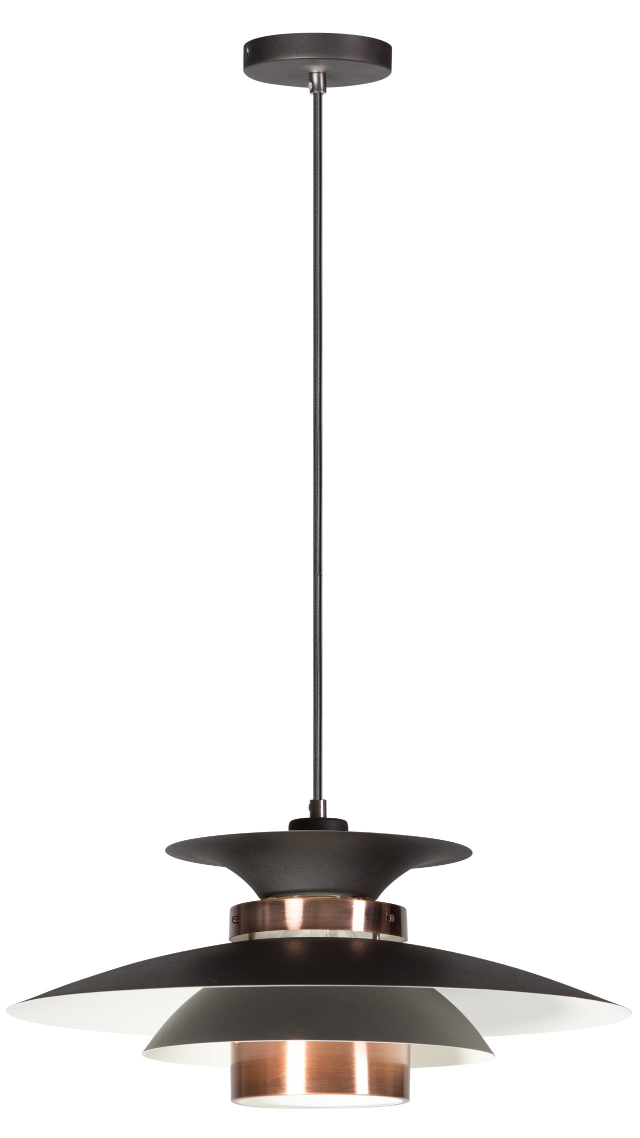 Hanglamp Potenza Zwart/Koper