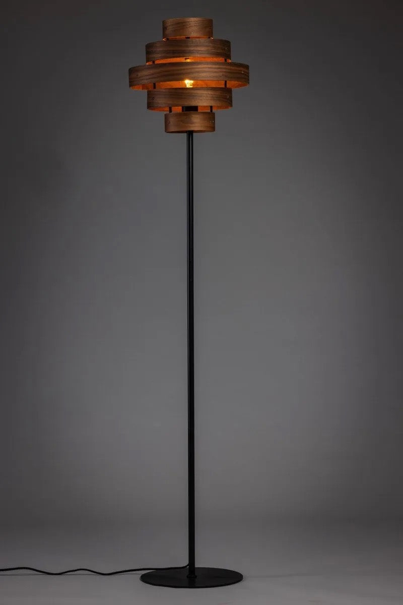 Vloerlamp Walnut 5 rings by ETH