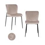 Eetkamerstoel Darby Khaki Black (Brandvertragend) (set van 2) by Richmond Interiors