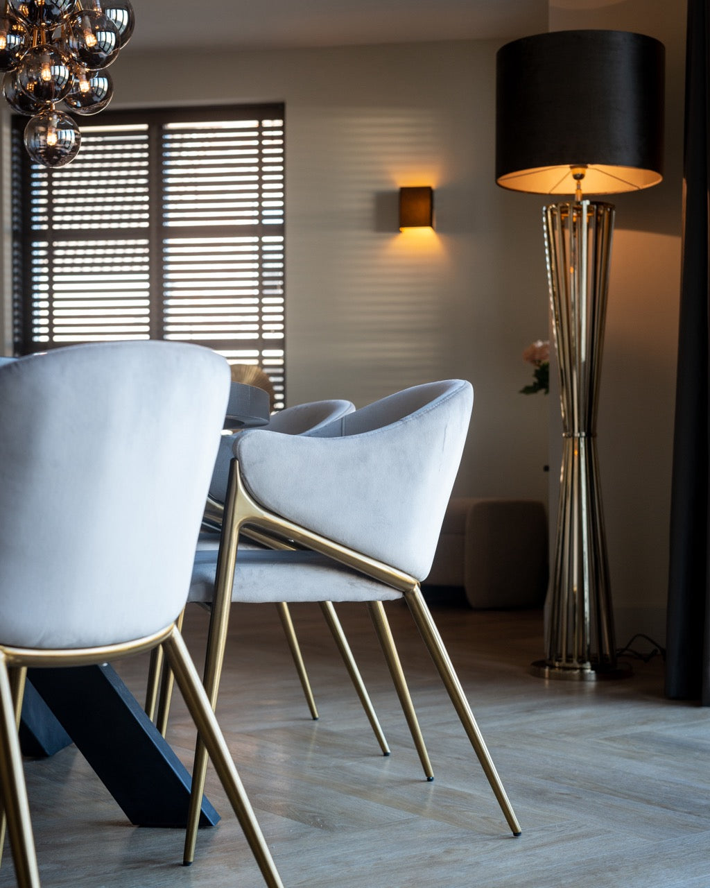 Eetkamerstoel Gwen Khaki Velvet