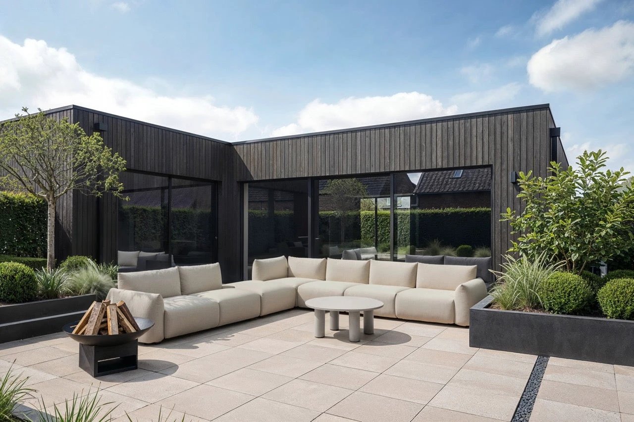 Tuin salontafel Quinn licht beige 86Ø by Richmond Interiors