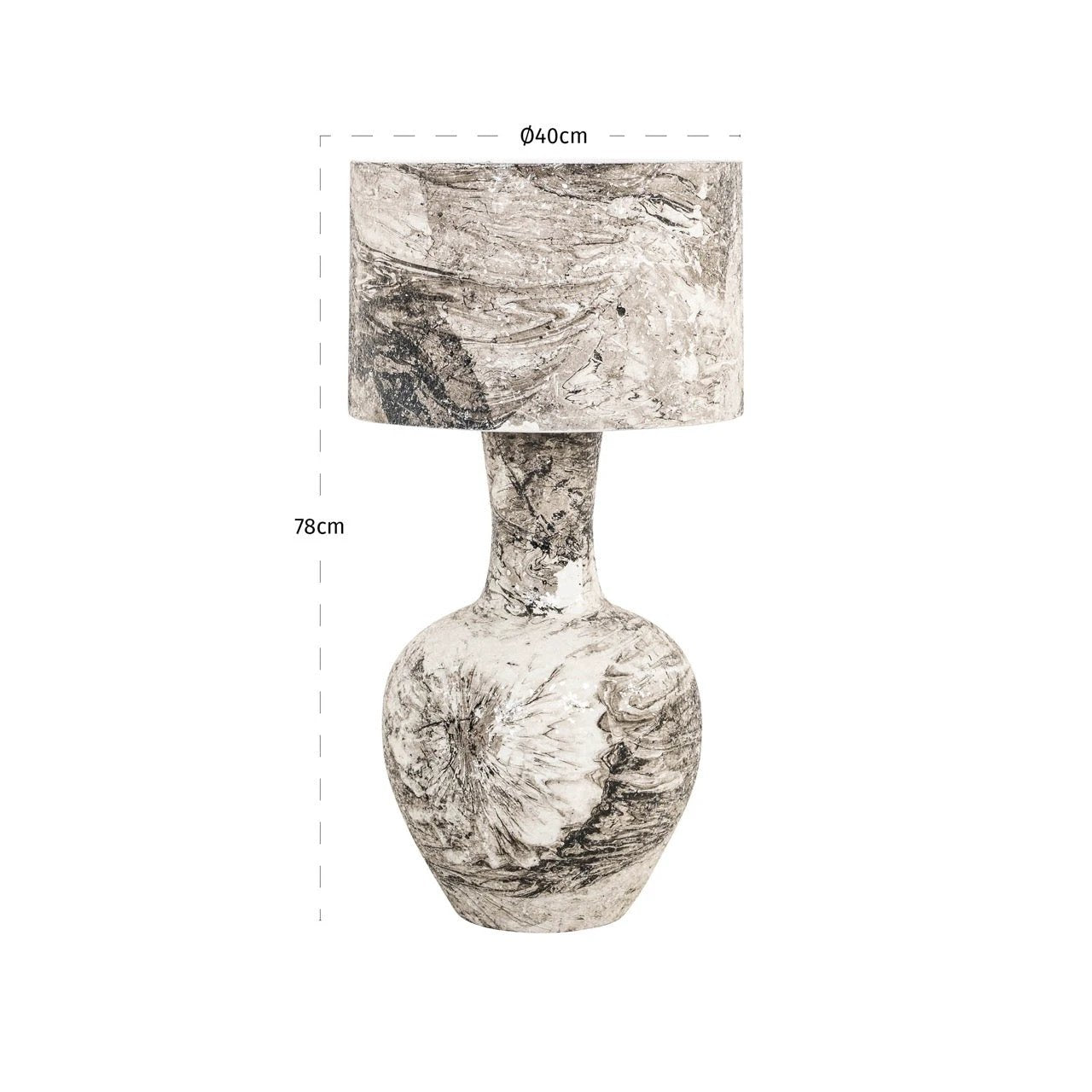 Tafellamp Cecile zwart/wit by Richmond Interiors