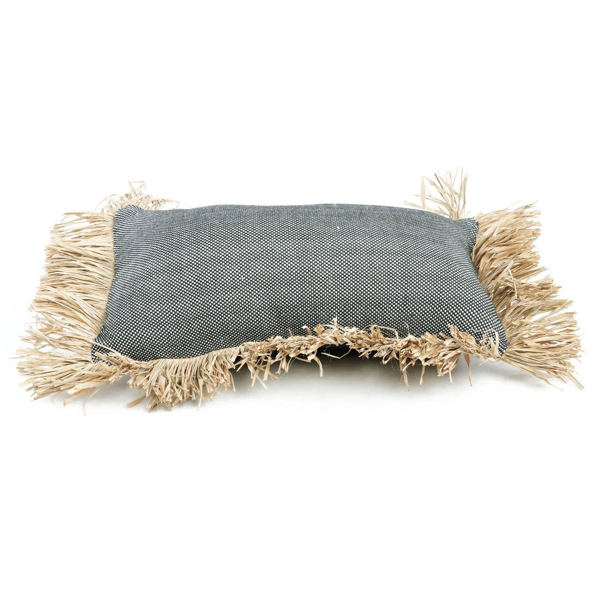 De Cotton Bonita Kussenhoes - Zwart Naturel - 30x50 by Bazar Bizar Antwerp