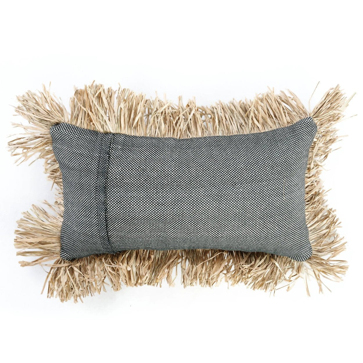 De Cotton Bonita Kussenhoes - Zwart Naturel - 30x50 by Bazar Bizar Antwerp