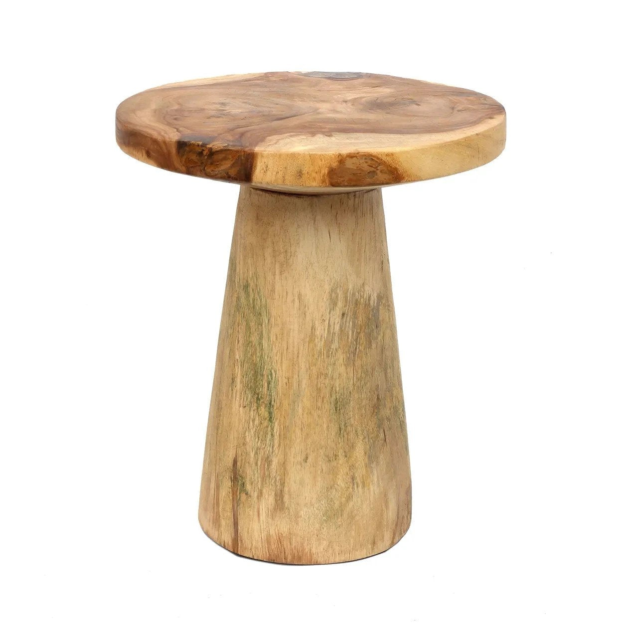 De Timber Conic Bijzettafel - Naturel - 50 by Bazar Bizar Antwerp