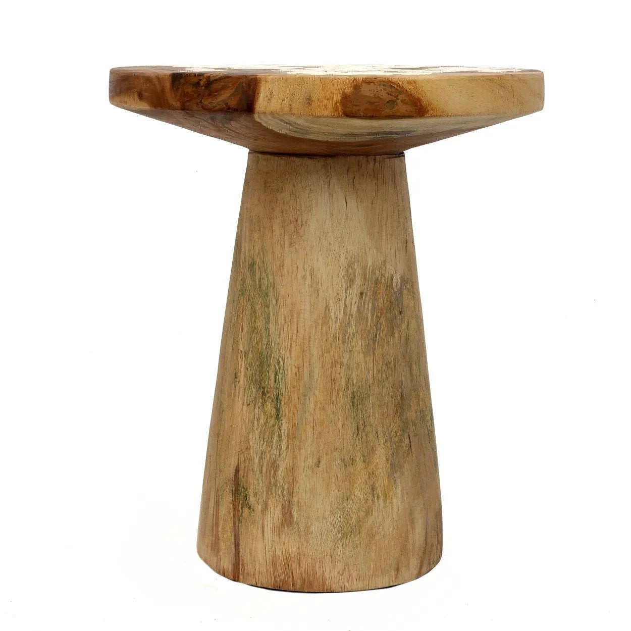 De Timber Conic Bijzettafel - Naturel - 50 by Bazar Bizar Antwerp