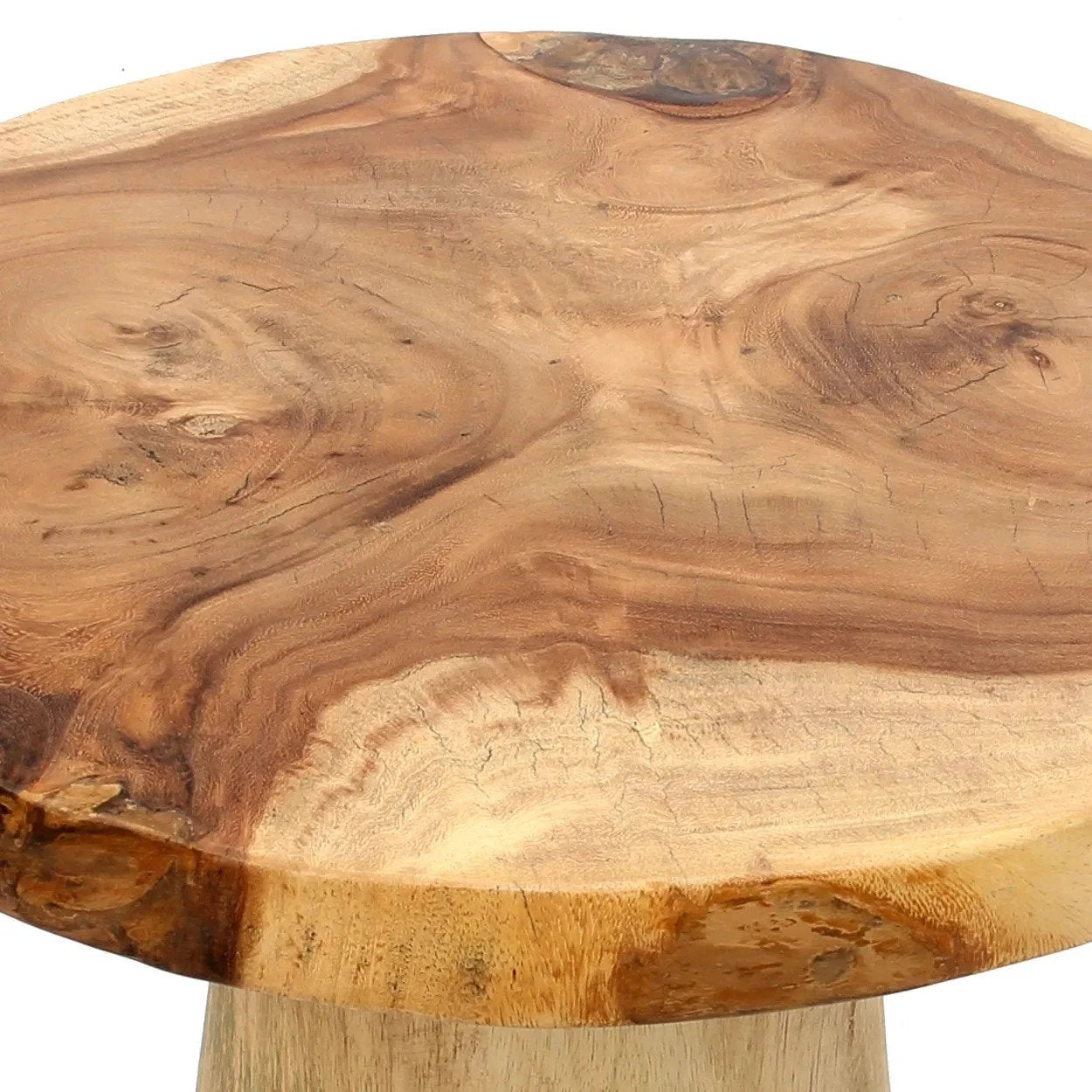 De Timber Conic Bijzettafel - Naturel - 50 by Bazar Bizar Antwerp