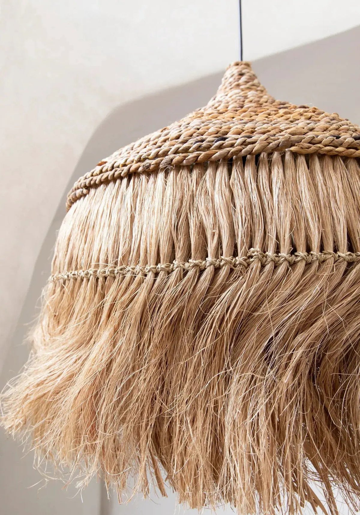 De Abaca Hoola-hanglamp - naturel - L by Bazar Bizar Antwerp