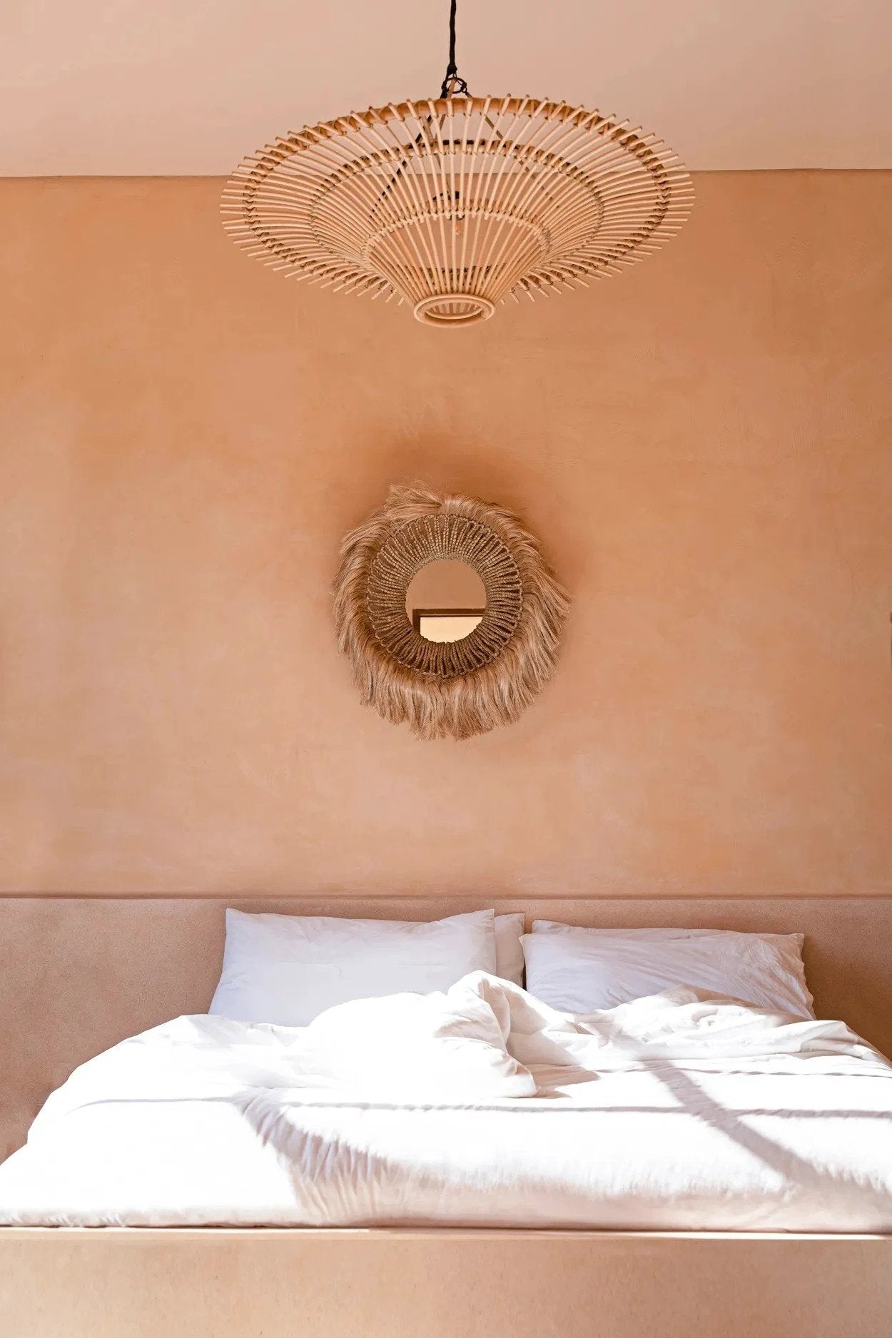 De Abaca Solomon Spiegel - Naturel by Bazar Bizar Antwerp