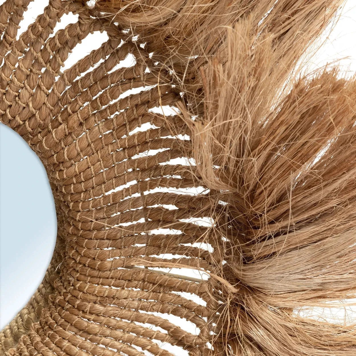 De Abaca Solomon Spiegel - Naturel by Bazar Bizar Antwerp
