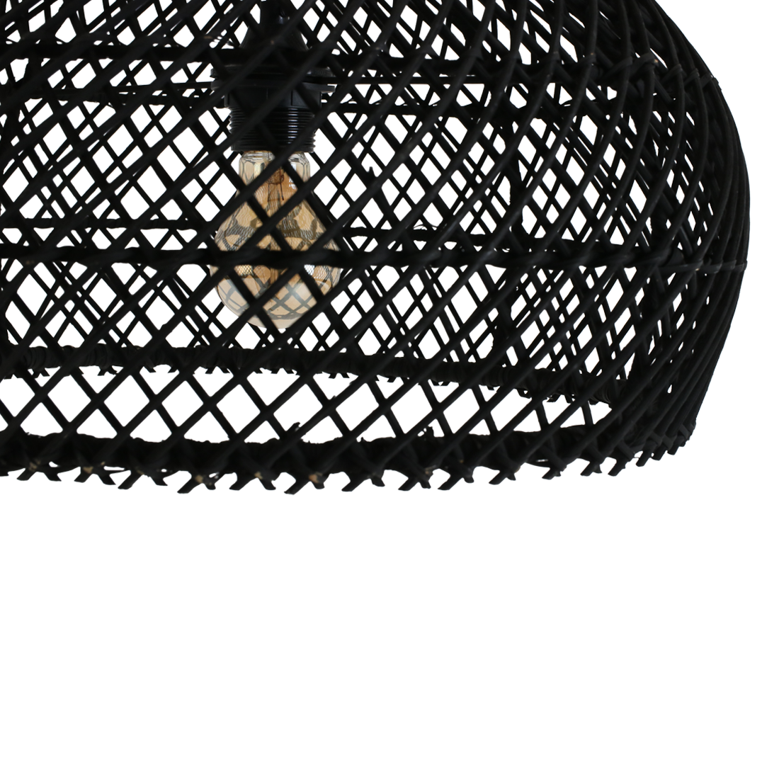 Hanglamp Maze rotan zwart by Raw Materials Amsterdam