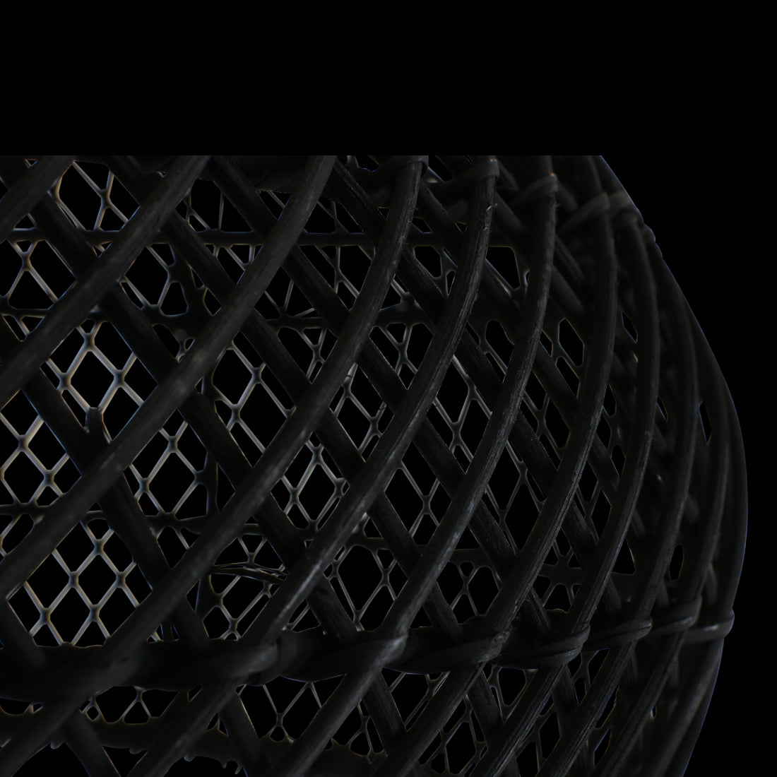 Hanglamp Maze rotan zwart