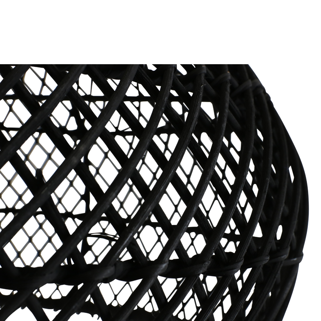 Hanglamp Maze rotan zwart by Raw Materials Amsterdam