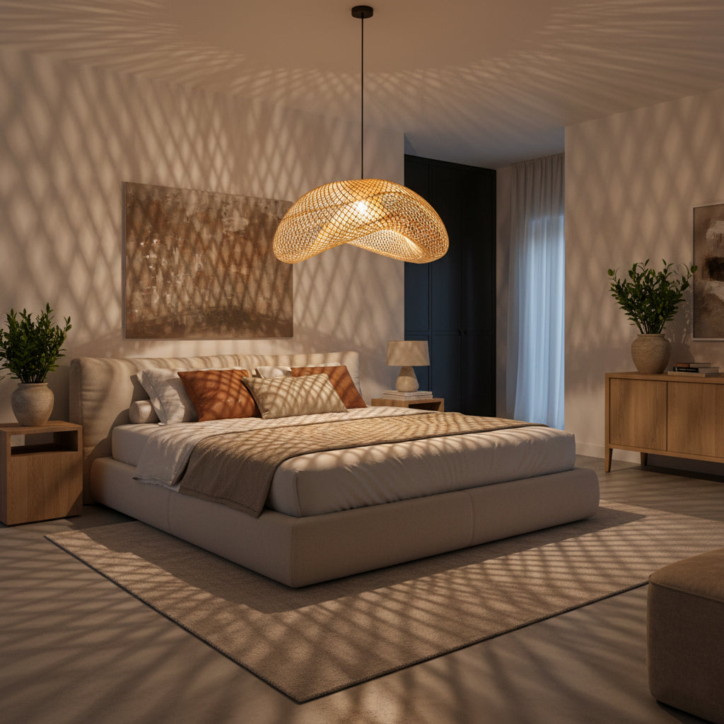 Hanglamp Maze rotan organisch XL