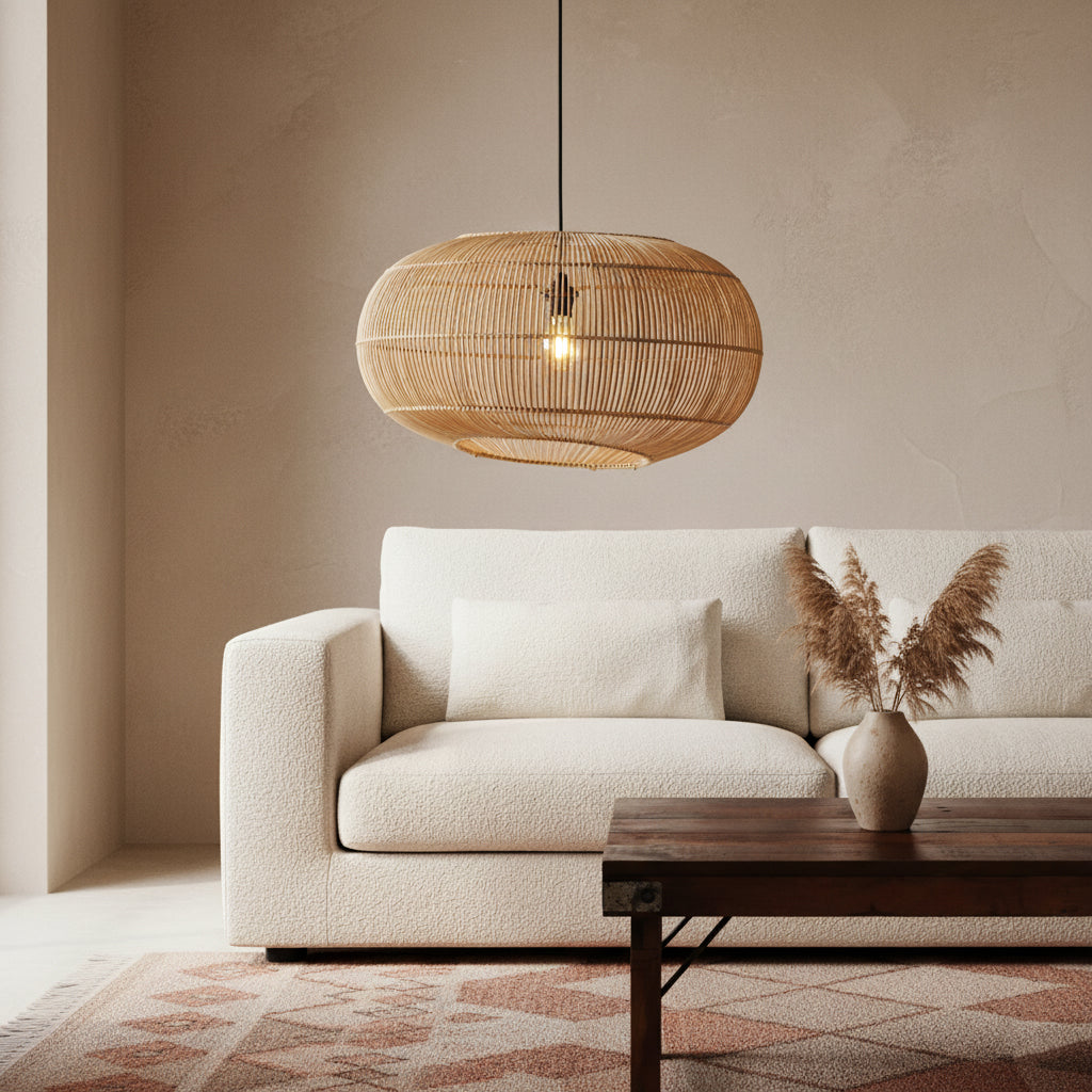 Hanglamp Luna rotan Orbit