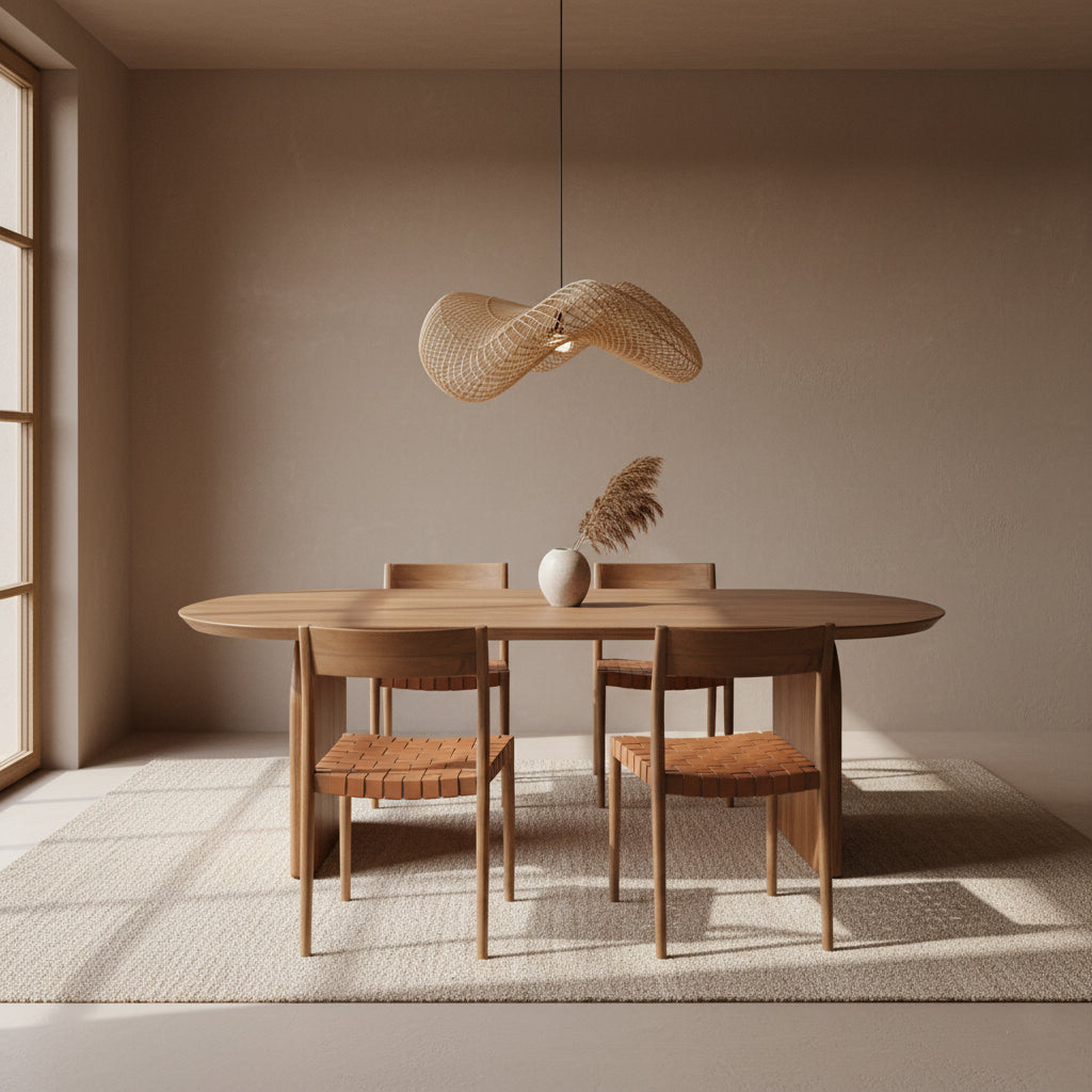 Hanglamp Wave rotan L by Raw Materials Amsterdam
