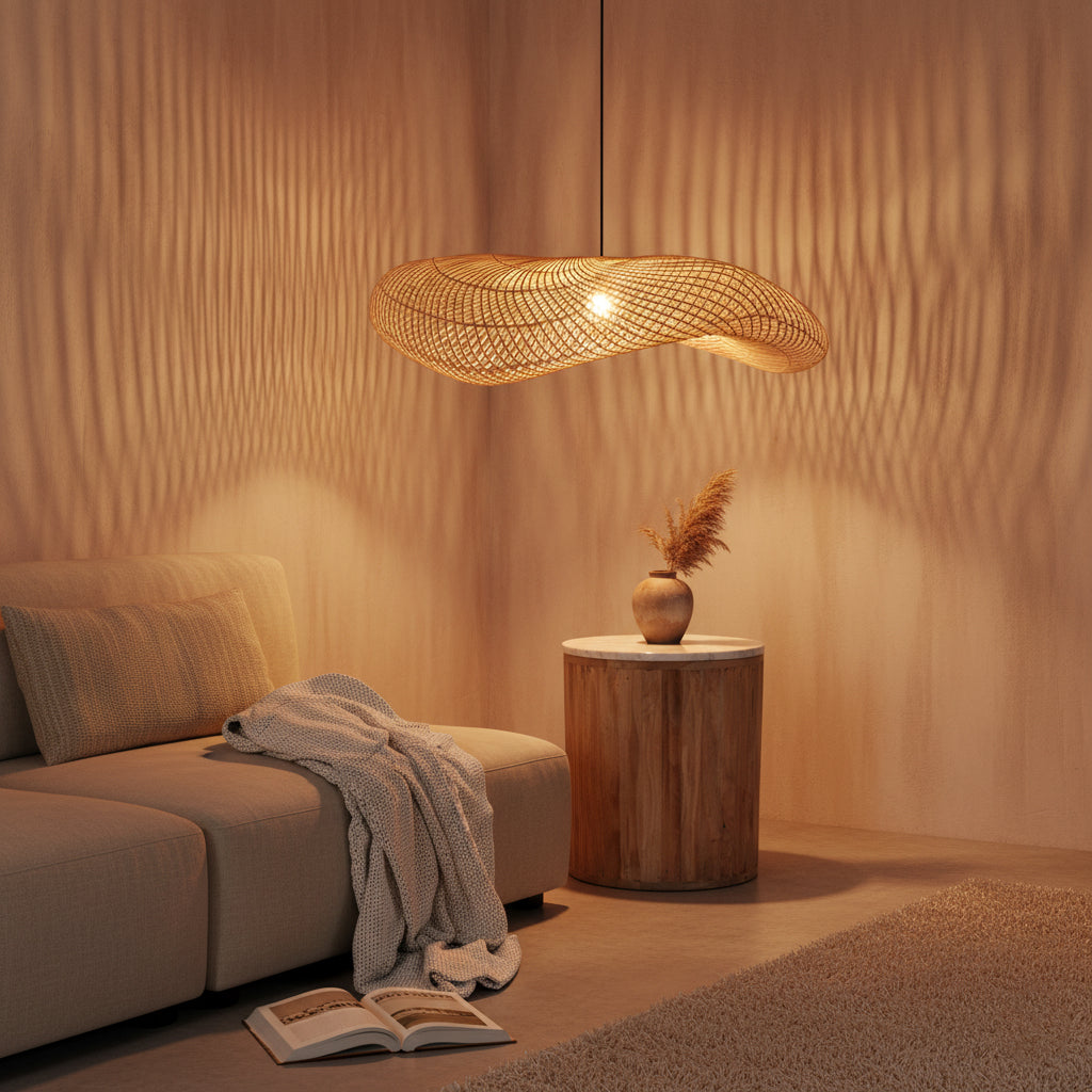Hanglamp Wave rotan XL by Raw Materials Amsterdam