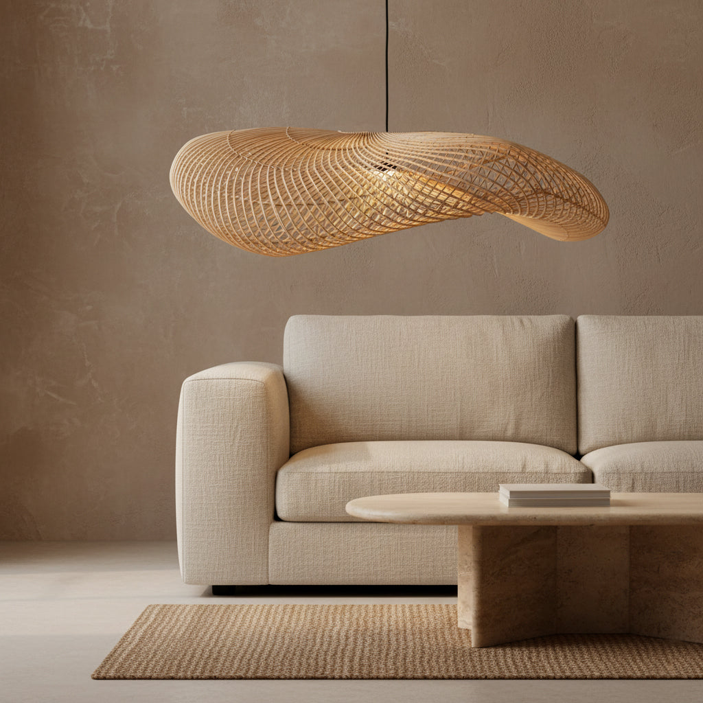 Hanglamp Wave rotan XXL